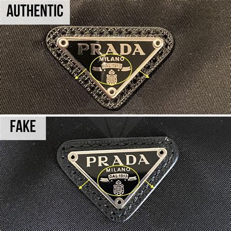 prada fake vs authentic vintage logo shopper tote|prada handbags authentic.